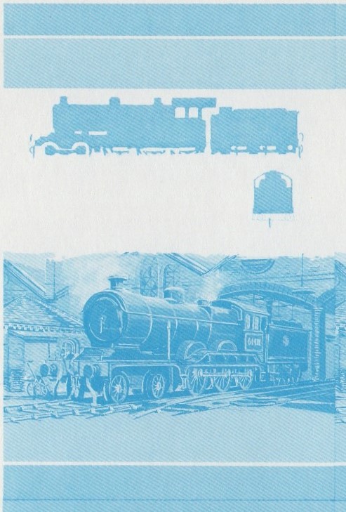 Saint Vincent Locomotives (1st series) 60c Blue Stage Progressive Color Proof Pair