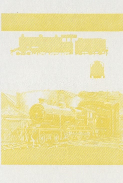 Saint Vincent Locomotives (1st series) 60c Yellow Stage Progressive Color Proof Pair