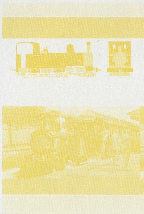 Saint Vincent Locomotives (5th series) 5c Yellow Stage Progressive Color Proof Pair