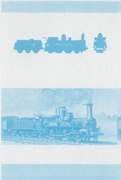 Saint Vincent Locomotives (5th series) 60c Blue Stage Progressive Color Proof Pair