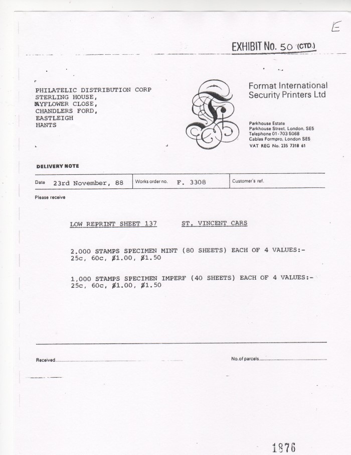 LOW reprint invoice example