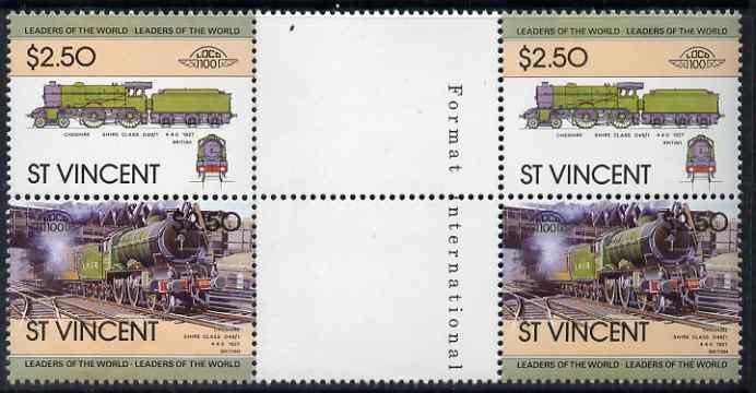 1983 Saint Vincent Leaders of the World, Locomotives (1st series) Gutter Pair Stamps