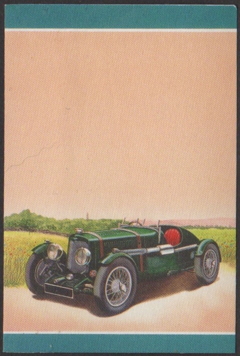 Funafuti 2nd Series 30c 1935 Aston Martin Ulster Automobile Stamp All Colors Stage Color Proof