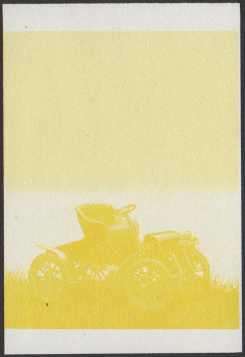 Funafuti 2nd Series 55c 1903 Cadillac Model A Automobile Stamp Yellow Stage Color Proof