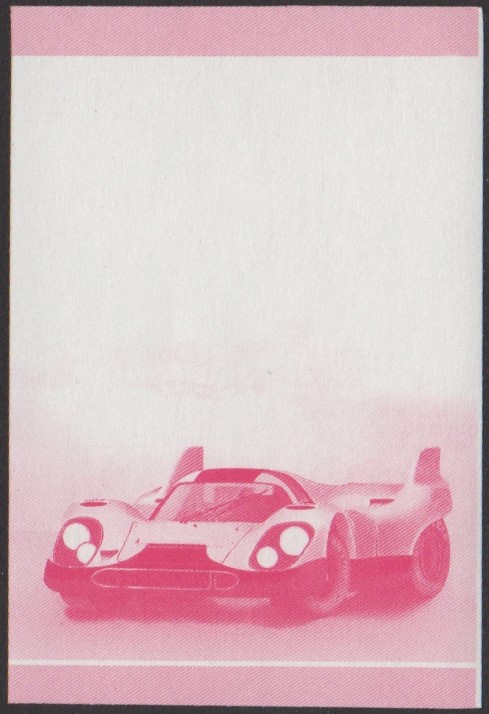 Funafuti 2nd Series 60c 1971 Porsche 917K Automobile Stamp Red Stage Color Proof