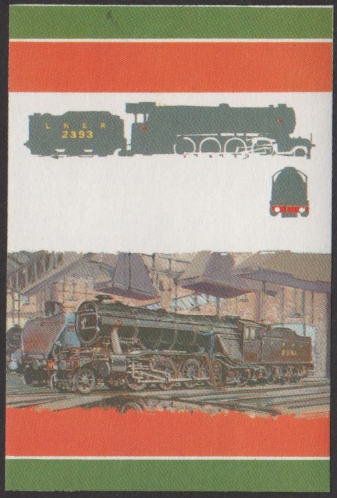 Funafuti 2nd Series $1.00 1925 Class P1 2-8-2 Locomotive Stamp All Colors Stage Color Proof