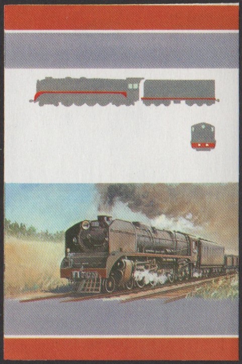 Funafuti 2nd Series 15c 1941 V.R. Class H 4-8-4 Locomotive Stamp All Colors Stage Color Proof