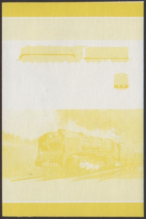 Funafuti 2nd Series 15c 1941 V.R. Class H 4-8-4 Locomotive Stamp Yellow Stage Color Proof