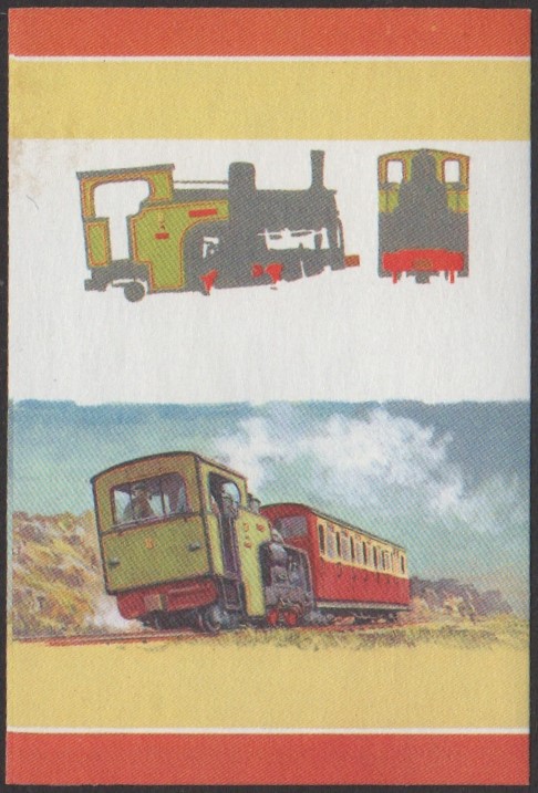Funafuti 2nd Series 25c 1923 Eryri Cog Locomotive Stamp All Colors Stage Color Proof