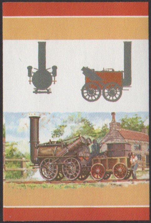 Funafuti 2nd Series 35c 1828 Lancashire Witch 0-4-0 Locomotive Stamp All Colors Stage Color Proof