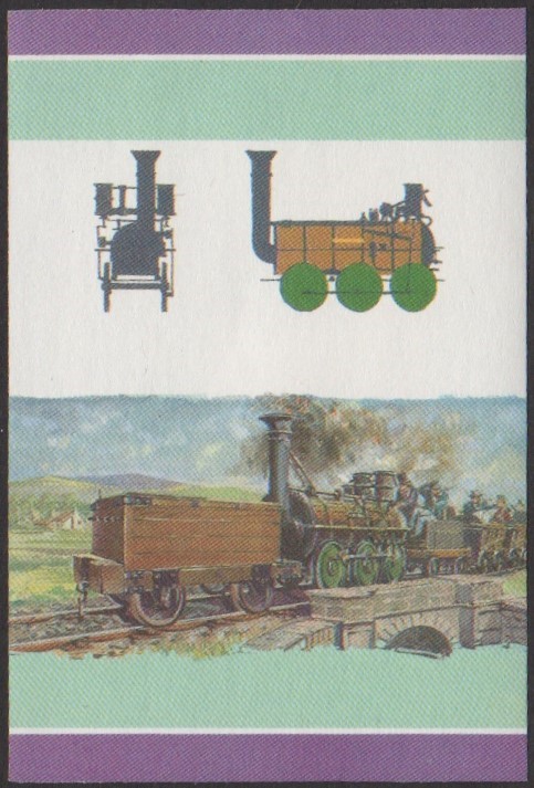 Funafuti 2nd Series 40c 1827 Royal George 0-6-0 Locomotive Stamp All Colors Stage Color Proof