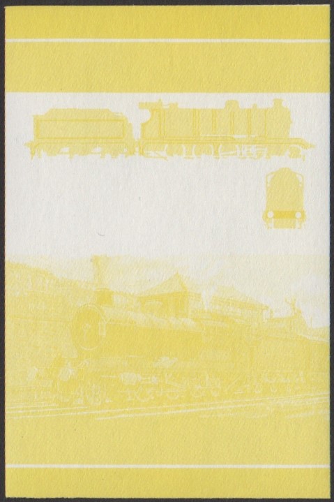 Funafuti 2nd Series 55c 1911 Class 8K 2-8-0 Locomotive Stamp Yellow Stage Color Proof