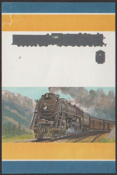 Funafuti 3rd Series 40c 1926 Northern Pacific Class A5 4-8-4 Locomotive Stamp All Colors Stage Color Proof