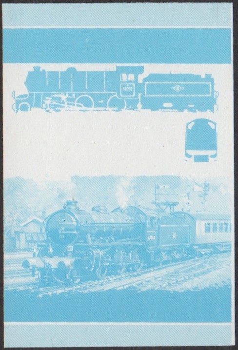 Funafuti 4th Series 60c 1949 Class K1 2-6-0 Locomotive Stamp Blue Stage Color Proof