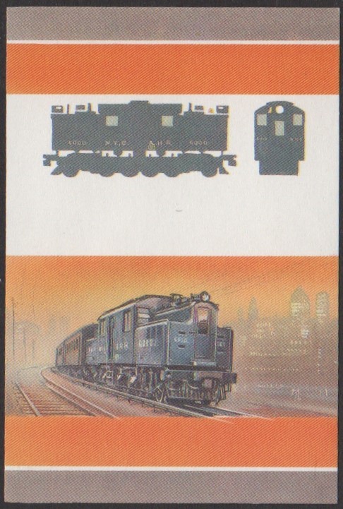 Nanumaga 1st Series 10c 1906 NYC & HR Class S 1-Do-1 Locomotive Stamp All Colors Stage Color Proof