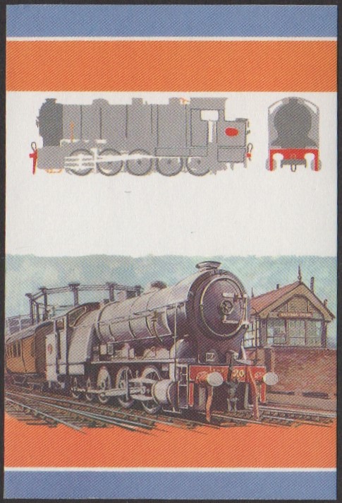 Nanumaga 1st Series 50c 1902 Decapod 0-10-0 Locomotive Stamp All Colors Stage Color Proof