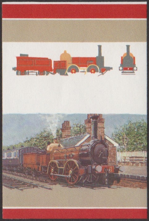 Nanumaga 1st Series 60c 1846 Coppernob 0-4-0 Locomotive Stamp All Colors Stage Color Proof