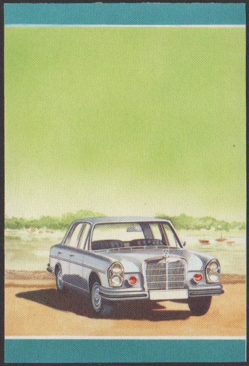 Nanumaga 2nd Series $1.00 1968 Mercedes 300 SEL Automobile Stamp All Colors Stage Color Proof