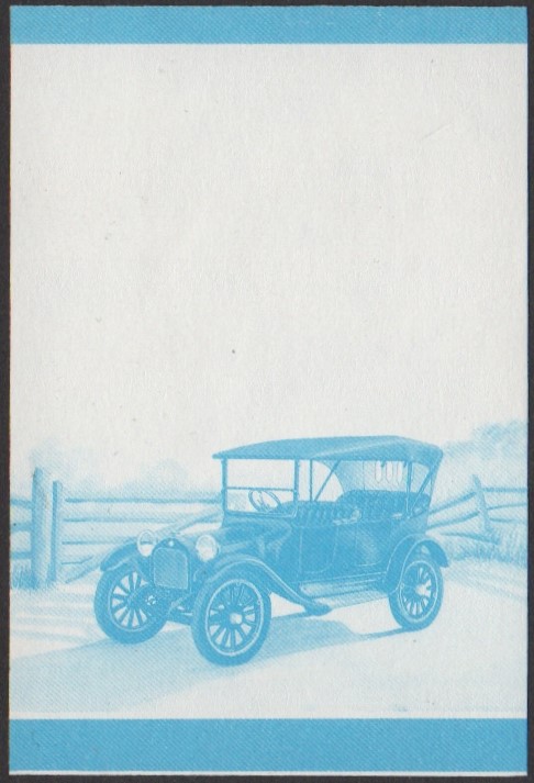 Nanumaga 2nd Series 10c 1915 Dodge 4 Cylinder Touring Car Automobile Stamp Blue Stage Color Proof