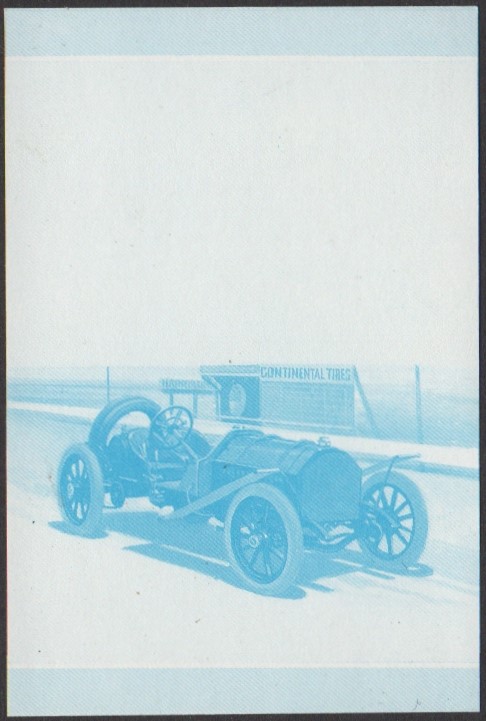 Nanumaga 3rd Series 75c 1909 Alco Automobile Stamp Blue Stage Color Proof
