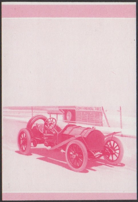 Nanumaga 3rd Series 75c 1909 Alco Automobile Stamp Red Stage Color Proof