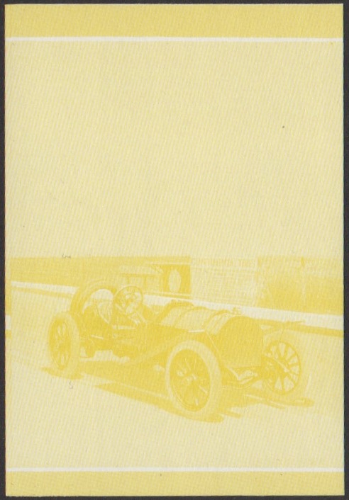 Nanumaga 3rd Series 75c 1909 Alco Automobile Stamp Yellow Stage Color Proof