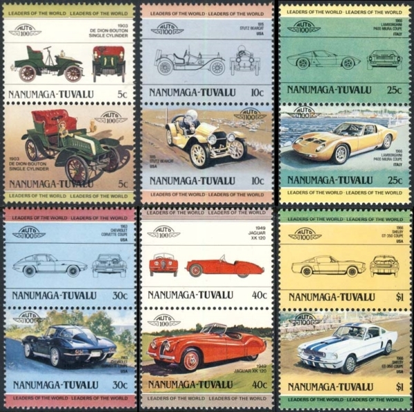 1984 Nanumaga Leaders of the World, Automobiles (1st series) Stamps
