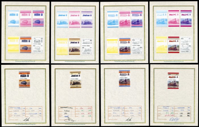 1985 Nanumaga Leaders of the World, Locomotives Presentation Card Set