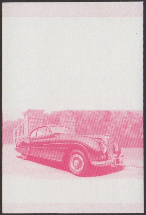 Nanumea 1st Series 50c 1952 Bentley Continental Automobile Stamp Red Stage Color Proof