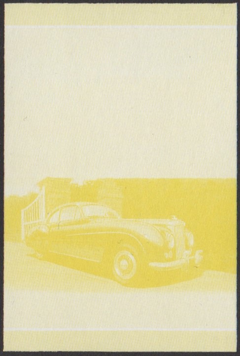 Nanumea 1st Series 50c 1952 Bentley Continental Automobile Stamp Yellow Stage Color Proof