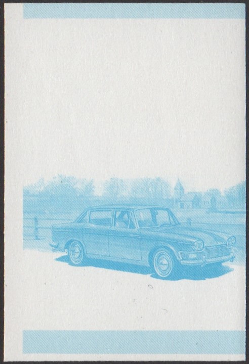 Nanumea 1st Series 5c 1965 Humber Supersnipe Automobile Stamp Blue Stage Color Proof