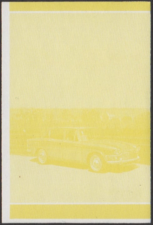 Nanumea 1st Series 5c 1965 Humber Supersnipe Automobile Stamp Yellow Stage Color Proof
