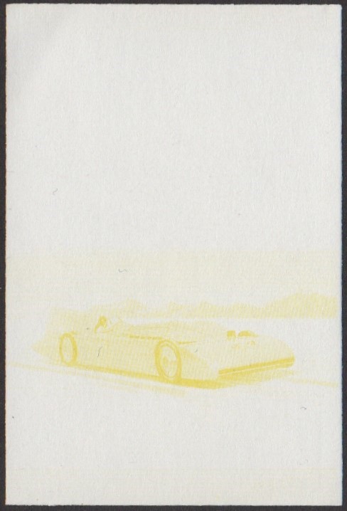 Nanumea 1st Series 60c 1935 Bluebird V (LSR) Automobile Stamp Yellow Stage Color Proof