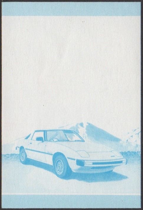 Nanumea 2nd Series 60c 1978 Mazda RX7 Automobile Stamp Blue Stage Color Proof