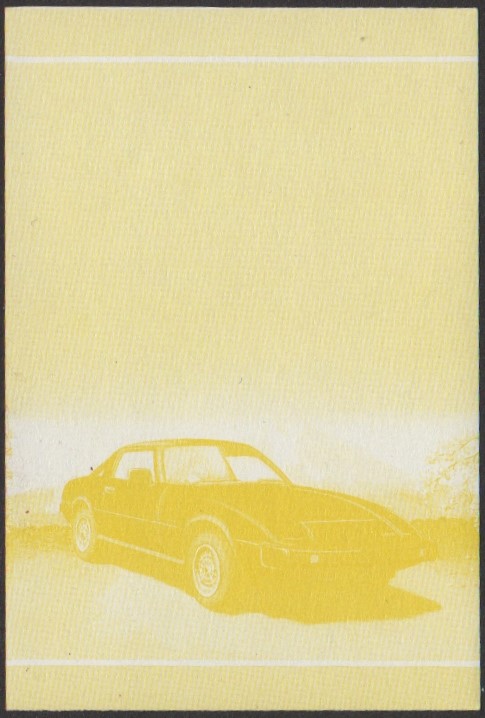 Nanumea 2nd Series 60c 1978 Mazda RX7 Automobile Stamp Yellow Stage Color Proof