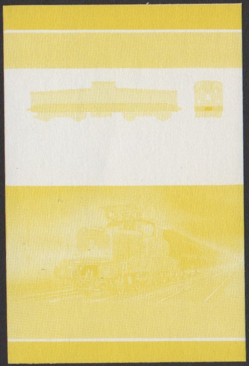 Nanumea 2nd Series 50c 1954 S.N.C.F. Class BB 1200 Bo-Bo Locomotive Stamp Yellow Stage Color Proof