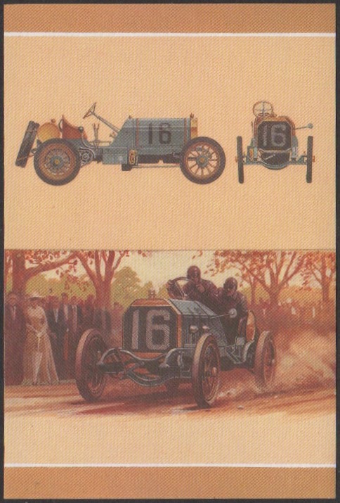 Nanumea 3rd Series $2.00 1908 Locomobile 'Old Sixteen' Automobile Stamp All Colors Stage Color Proof
