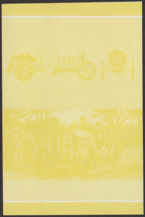Nanumea 3rd Series $2.00 1908 Locomobile 'Old Sixteen' Automobile Stamp Yellow Stage Color Proof