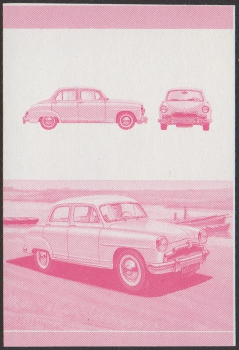 Nanumea 3rd Series 20c 1951 Simca Aronde Automobile Stamp Red Stage Color Proof