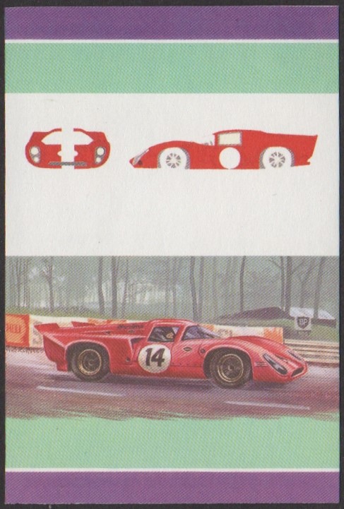 Nanumea 3rd Series 75c 1970 Lola T70 Automobile Stamp All Colors Stage Color Proof