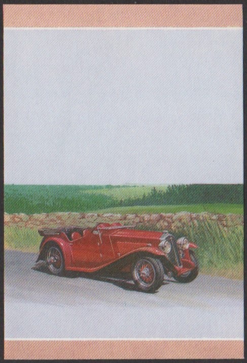 Niutao 2nd Series 20c 1935 Wolseley Hornet Special Automobile Stamp All Colors Stage Color Proof