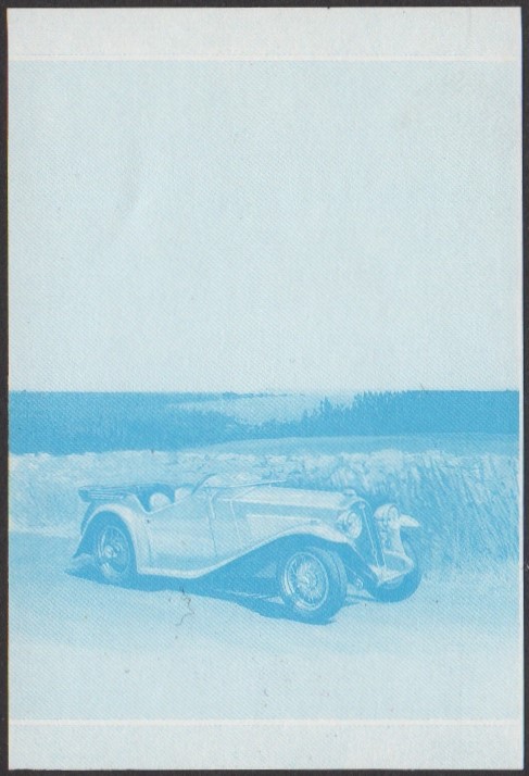 Niutao 2nd Series 20c 1935 Wolseley Hornet Special Automobile Stamp Blue Stage Color Proof