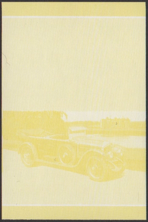 Niutao 2nd Series 25c 1920 Crossley 25/30HP Automobile Stamp Yellow Stage Color Proof