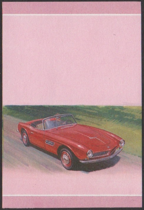 Niutao 2nd Series 40c 1958 BMW 507 Cabriolet Automobile Stamp All Colors Stage Color Proof
