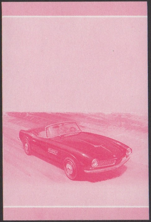 Niutao 2nd Series 40c 1958 BMW 507 Cabriolet Automobile Stamp Red Stage Color Proof