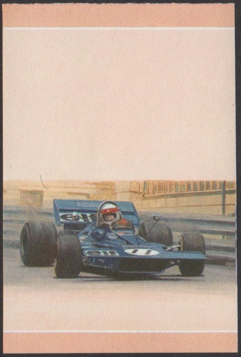Niutao 2nd Series 60c 1971 Tyrrell Ford 001 Automobile Stamp All Colors Stage Color Proof