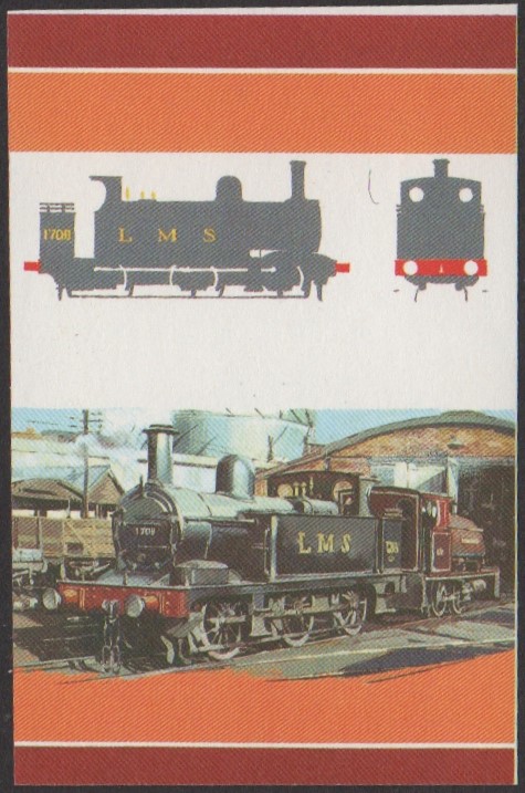 Niutao 2nd Series 75c 1880 1F 0-6-0T Locomotive Stamp All Colors Stage Color Proof