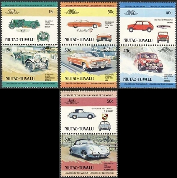 1984 Niutao Leaders of the World, Automobiles (1st series) Stamps