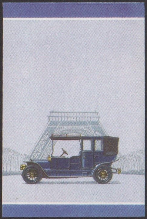 Nui 1st Series 50c 1910 Delaunay Belleville Automobile Stamp All Colors Stage Color Proof