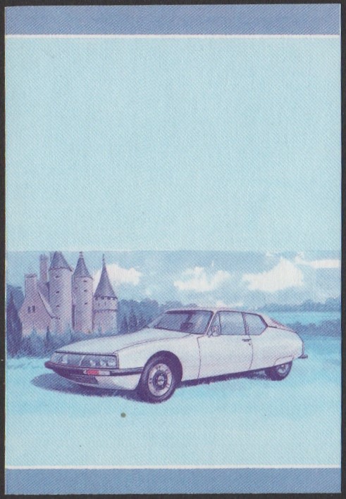 Nui 2nd Series $1.10 1972 Citroën-Maserati S.M. Coupe Automobile Stamp Blue-Red Stage Color Proof
